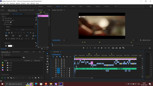 Video Editing (Jailer X Kgf)